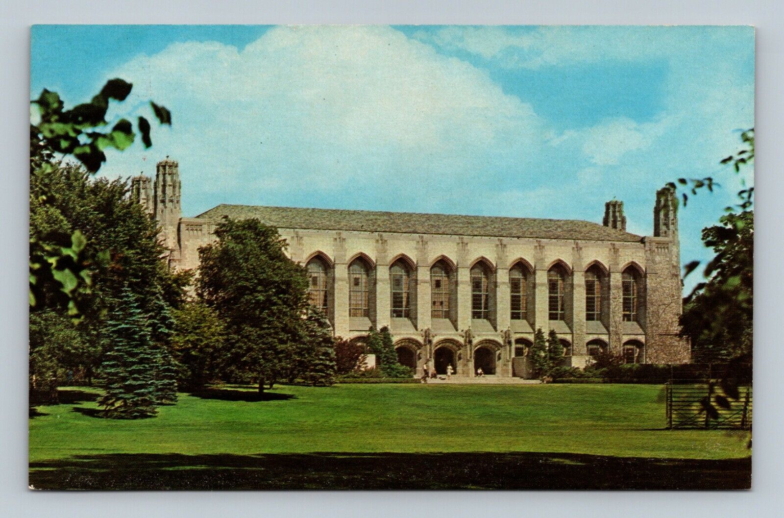 Evanston IL Deering Library Northwestern University Postcard