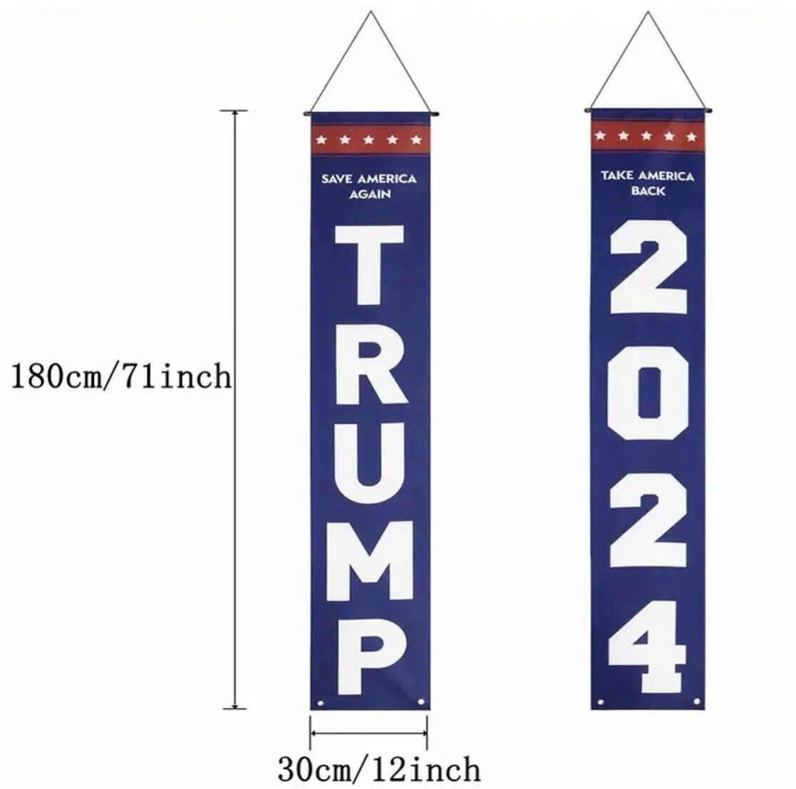 Trump 2024 Large Banners Outdoor Porch Yard Sign Door Wall Decorative- 71” x 12”