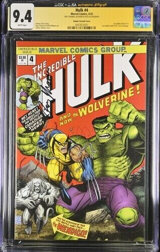 Hulk #4 Arthur Adams #181 Homage Variant CGC 9.4 SIGNED ROY THOMAS