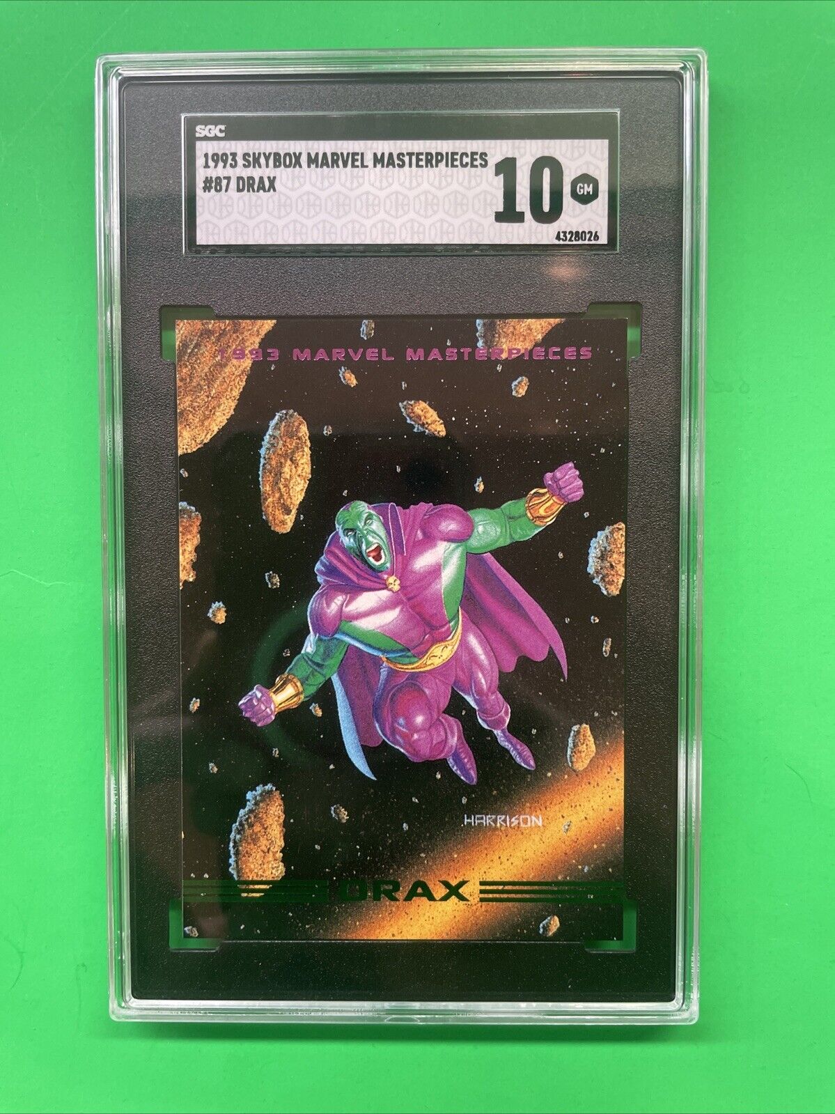Vintage 1993 Skybox Marvel Masterpieces #87 Drax SGC 10