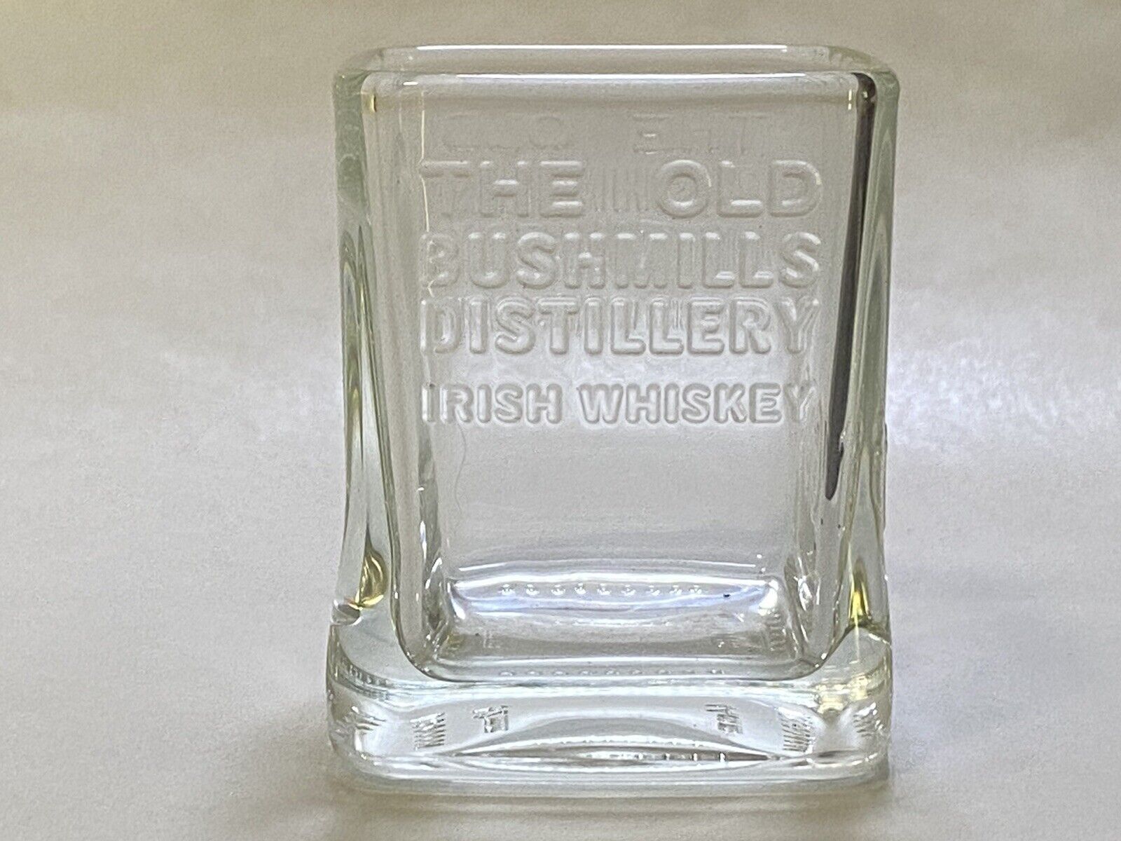 NEW The Old Bushmills Distillery Irish Whiskey1608 Square ShotGlass S/H INCLUDED