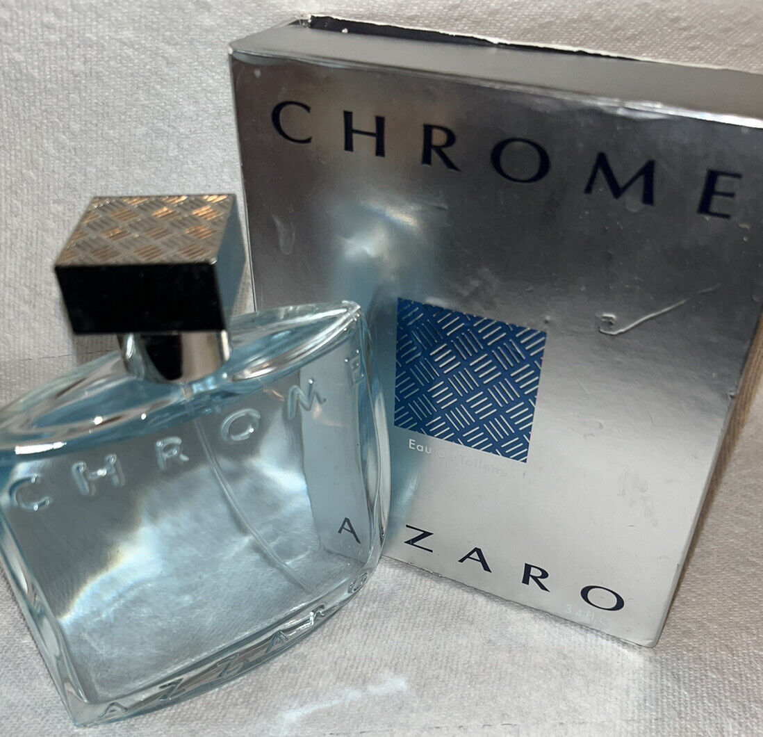Chrome by Azzaro Mens Large 3.4 oz / 100 ml Eau De Toilette Spray New
