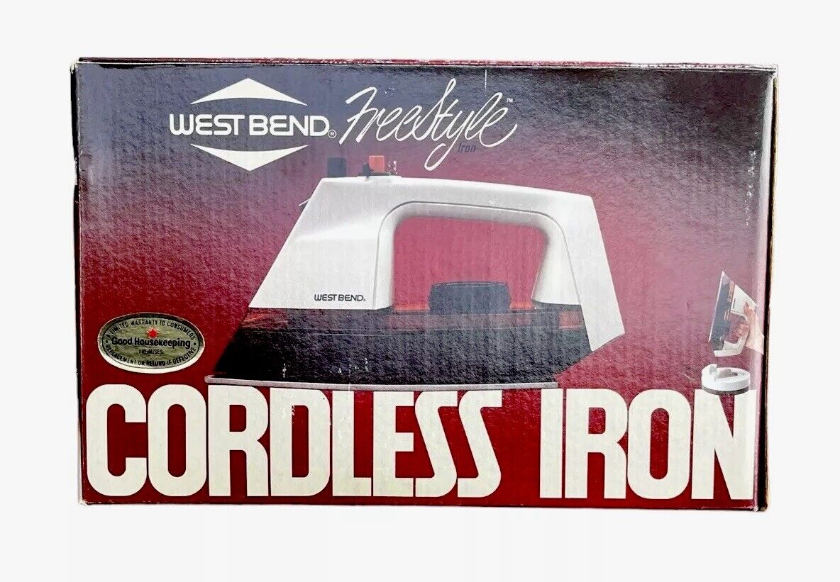 Vintage West Bend Freestyle Cordless Iron 6008 New In Box