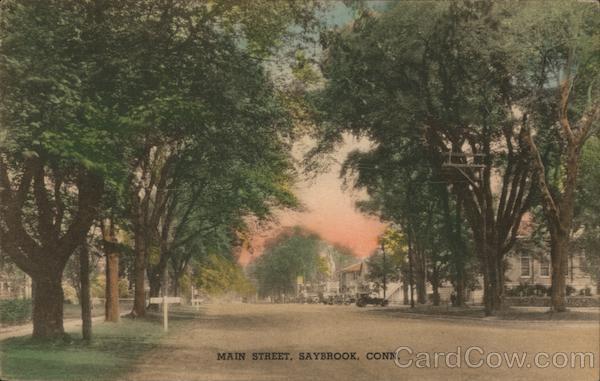 1940 Old Saybrook,CT Main Street Middlesex County Connecticut The Collotype Co.