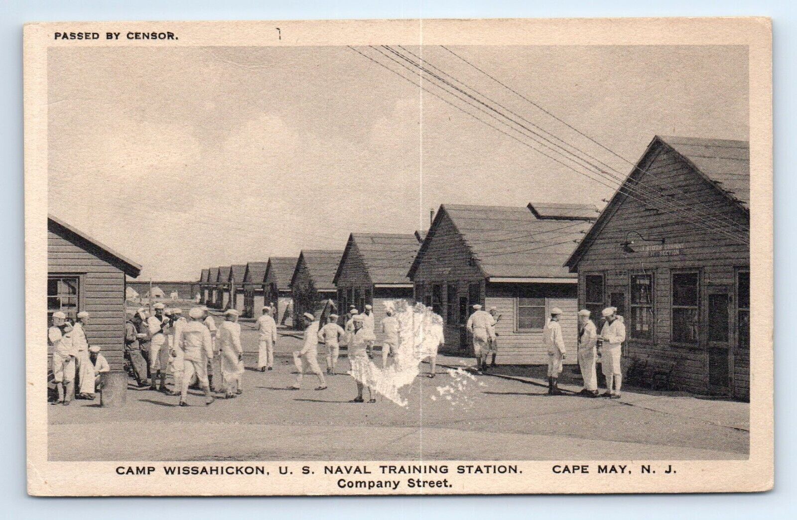 Cape May New Jersey Camp Wissahickon US Naval Training Station Company Street PC