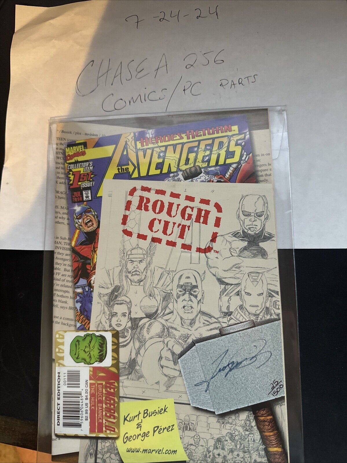 Avengers: Rough Cut #1 (1998) George Perez Signed | Marvel Comics NM
