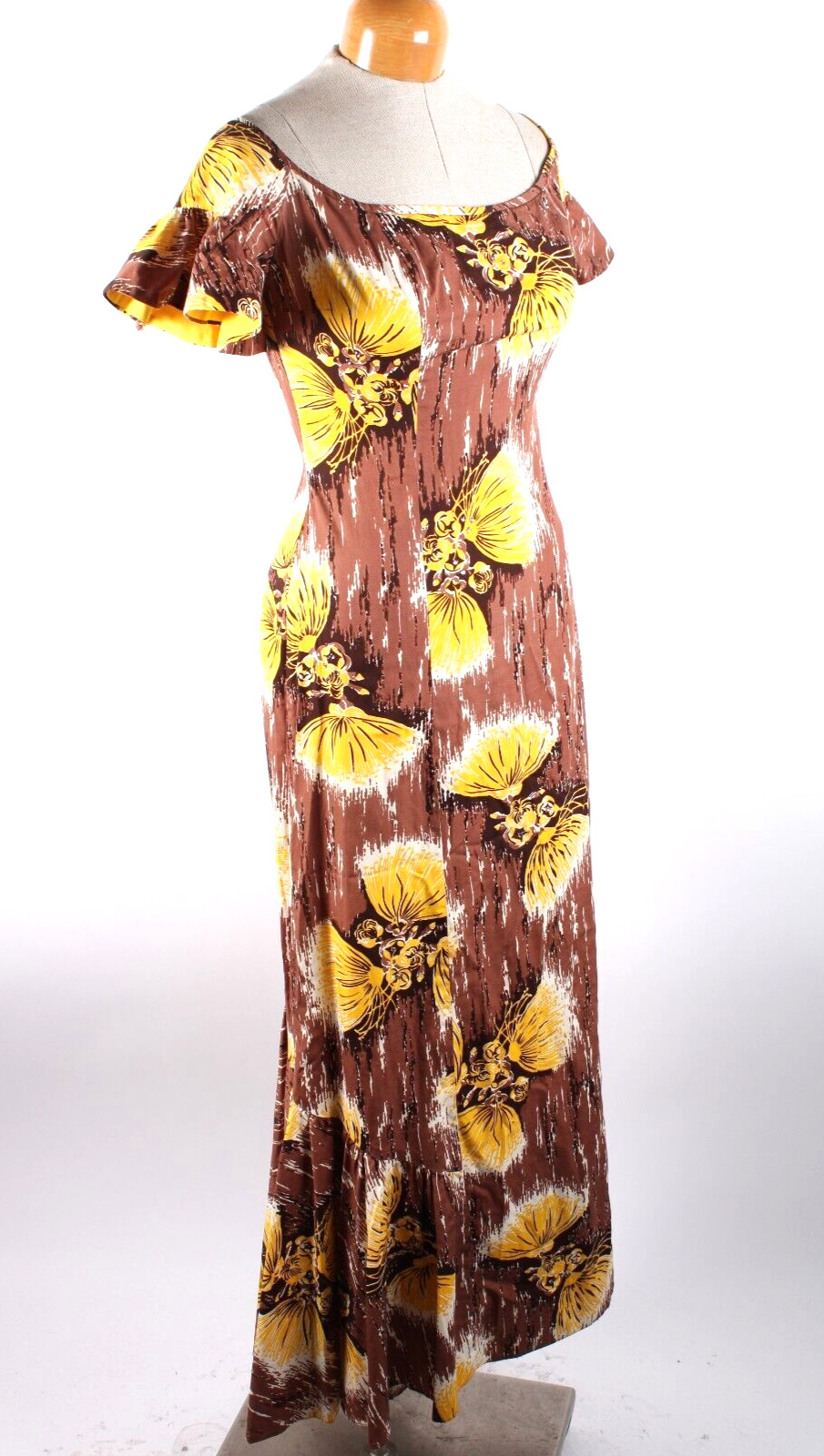 Vintage 1950s Cotton Hawaiian Aloha Dress Women's Size Medium