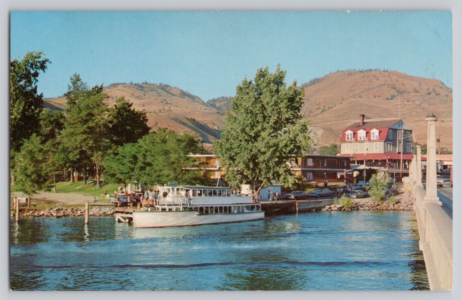 Campbell's Resort Chelan Lake Washington Boat Ferry Postcard