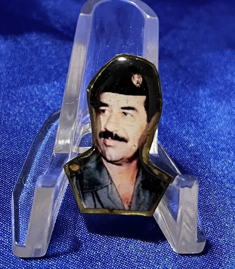 IRAQ-Iraqi Former President Saddam Hussein Metal Pin.