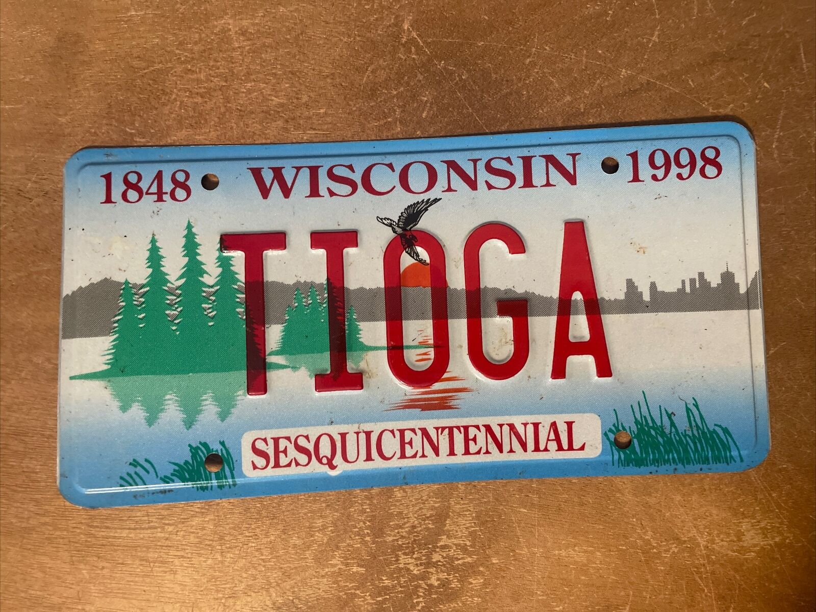1999 Wisconsin License Plate Vanity # TIOGA