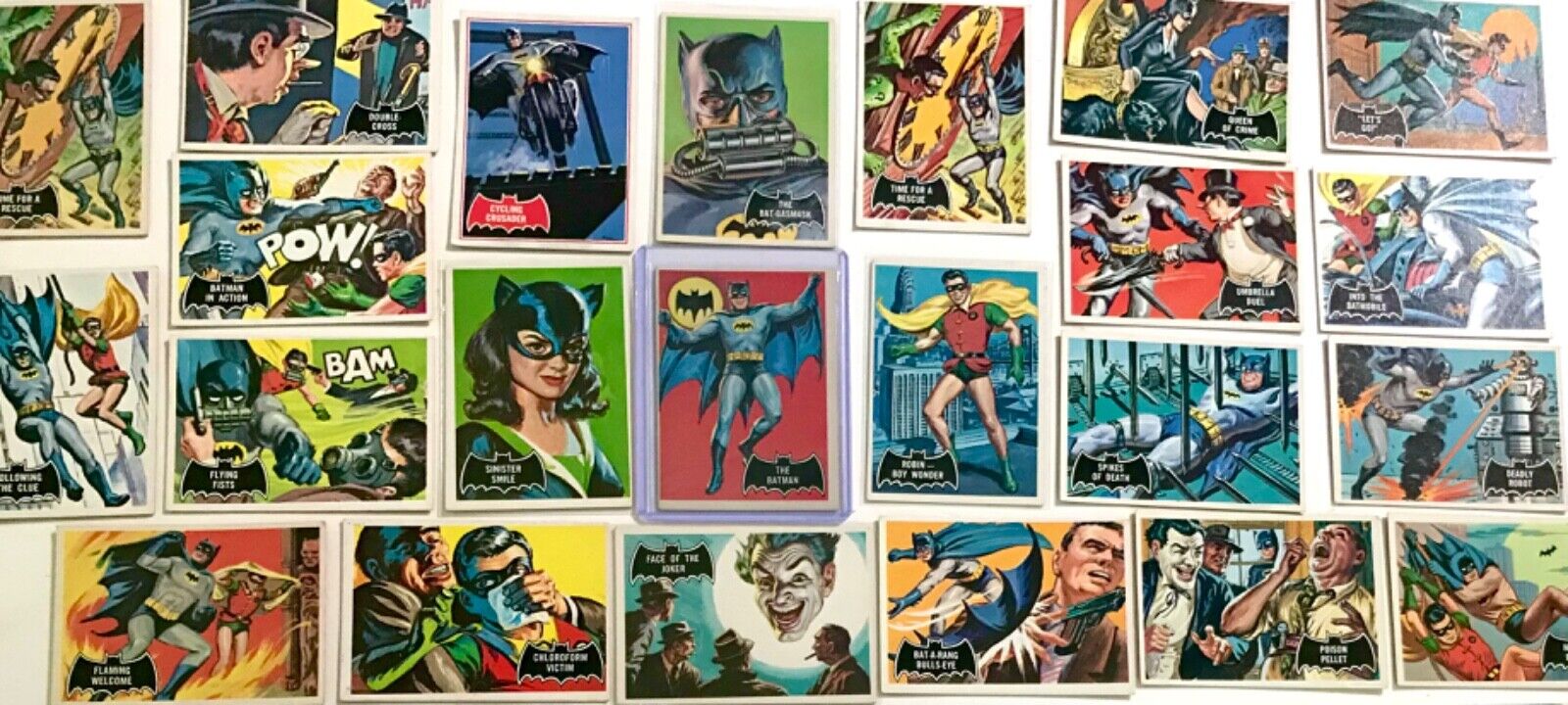 1966 Topps Batman Rookie Black Bat Near Complete 37 Card Set Robin #2 #1