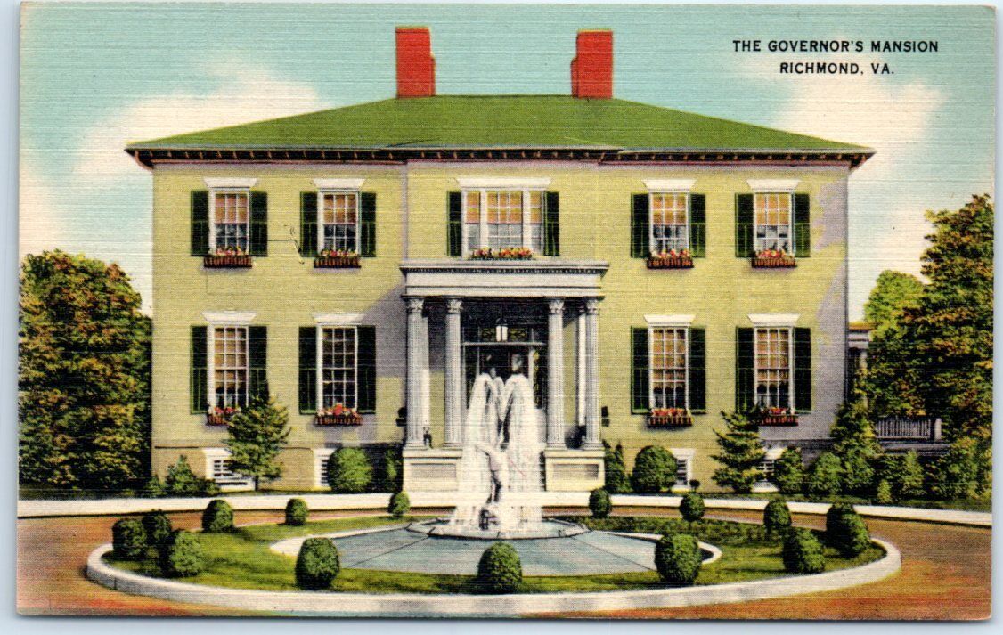 Postcard - The Governor\'s Mansion - Richmond, Virginia