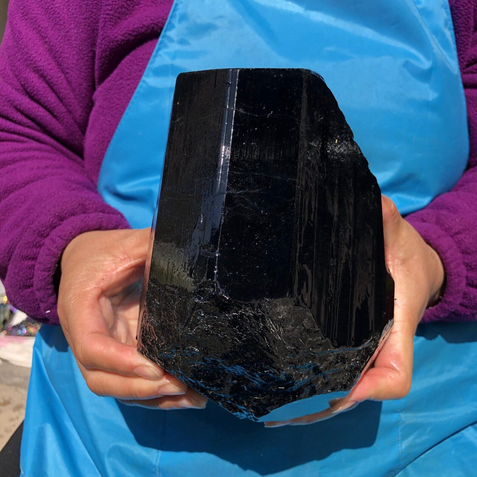 4100g Natural Beautiful Black tourmaline Quartz specimen Crystal Healing Stone
