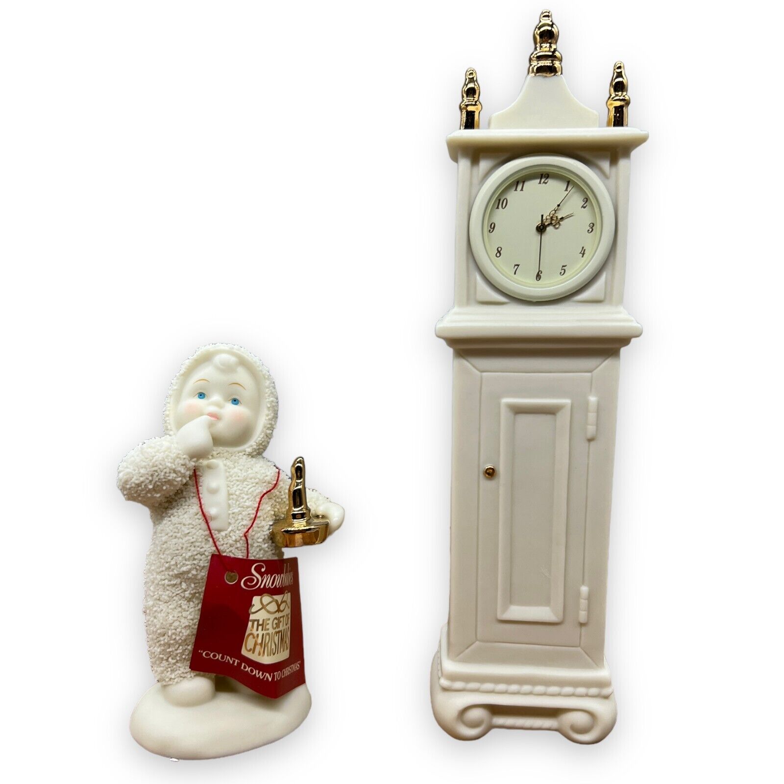 SnowBabies Department 56 Holiday Set Countdown to Christmas Working Clock Box