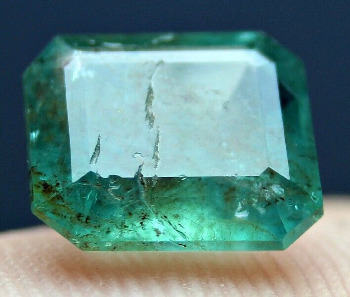 Top GREEN EMERALD Loose Gemstone Zambia for Rings 3.10 Ct Emerald Stone