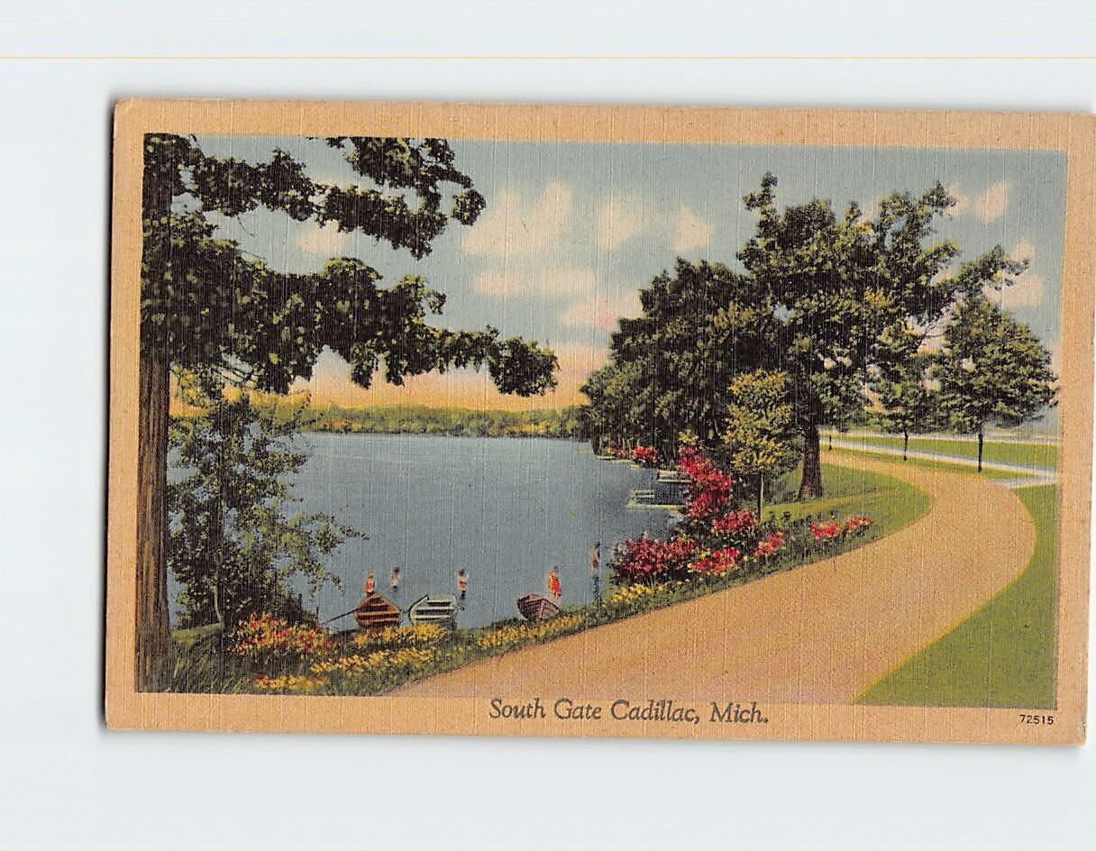 Postcard South Gate Cadillac Michigan USA