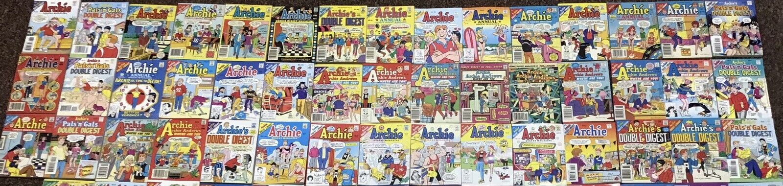 Archie Comics - Archie Digests - Lot Of 130