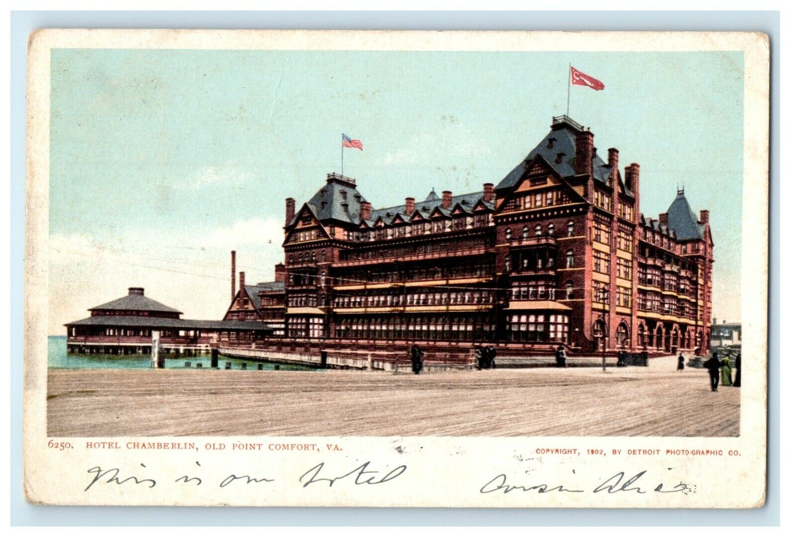 1905 Hotel Chamberlin Old Point Comfort Fortress Monroe Virginia VA Postcard