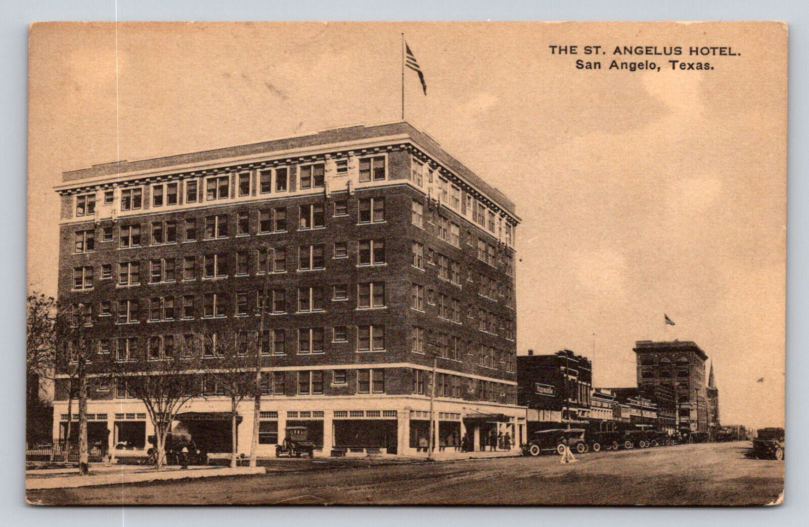 c1920s Albertype The St Angelus Hotel San Angelo Texas P820