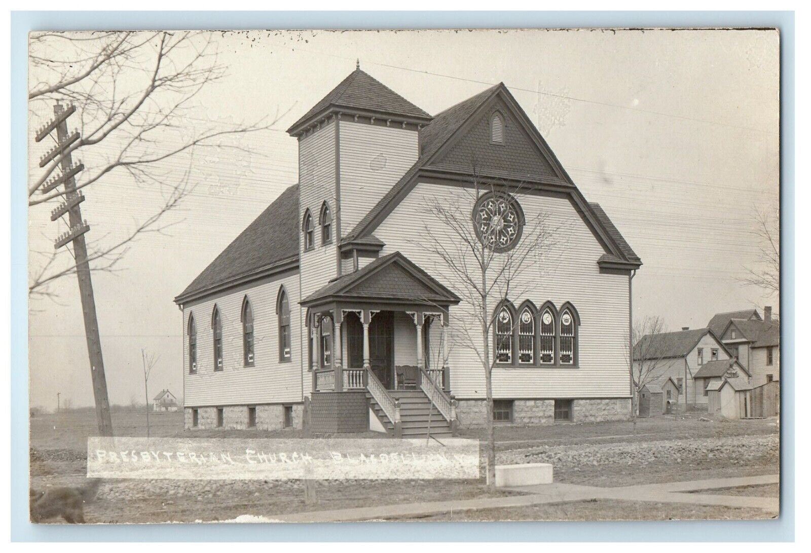 c1910's Presbyterian Church Blasdell New York NY RPPC Photo Antique Postcard