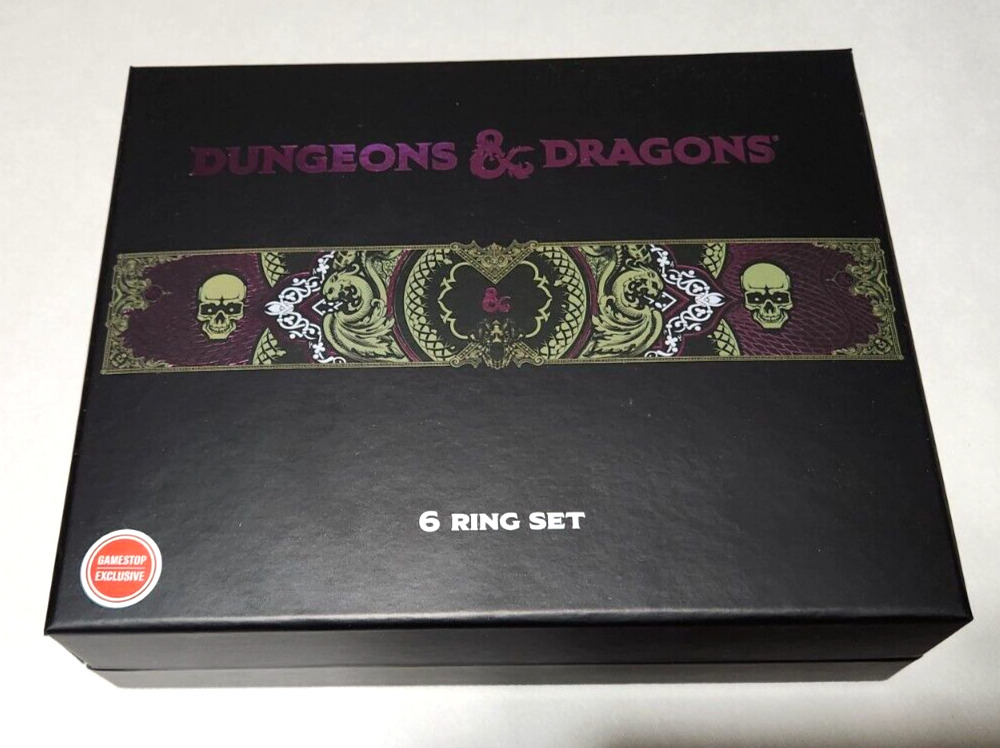 Dungeons and Dragons 6 Ring Set 2nd Second GameStop Exclusive Rings D&D