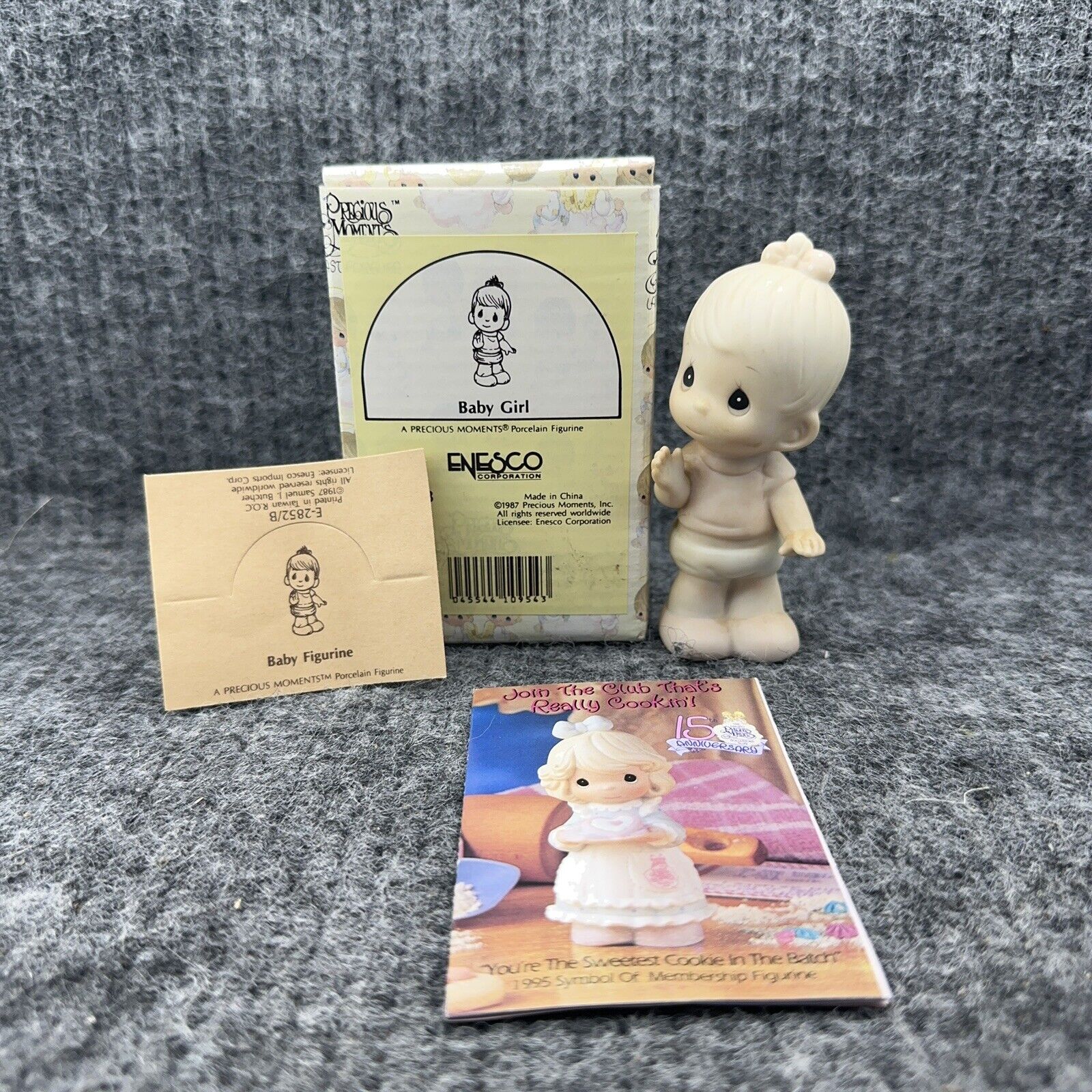 Vintage Precious Moments Collectable Figurine Baby Girl 1987 Cute Nostalgia