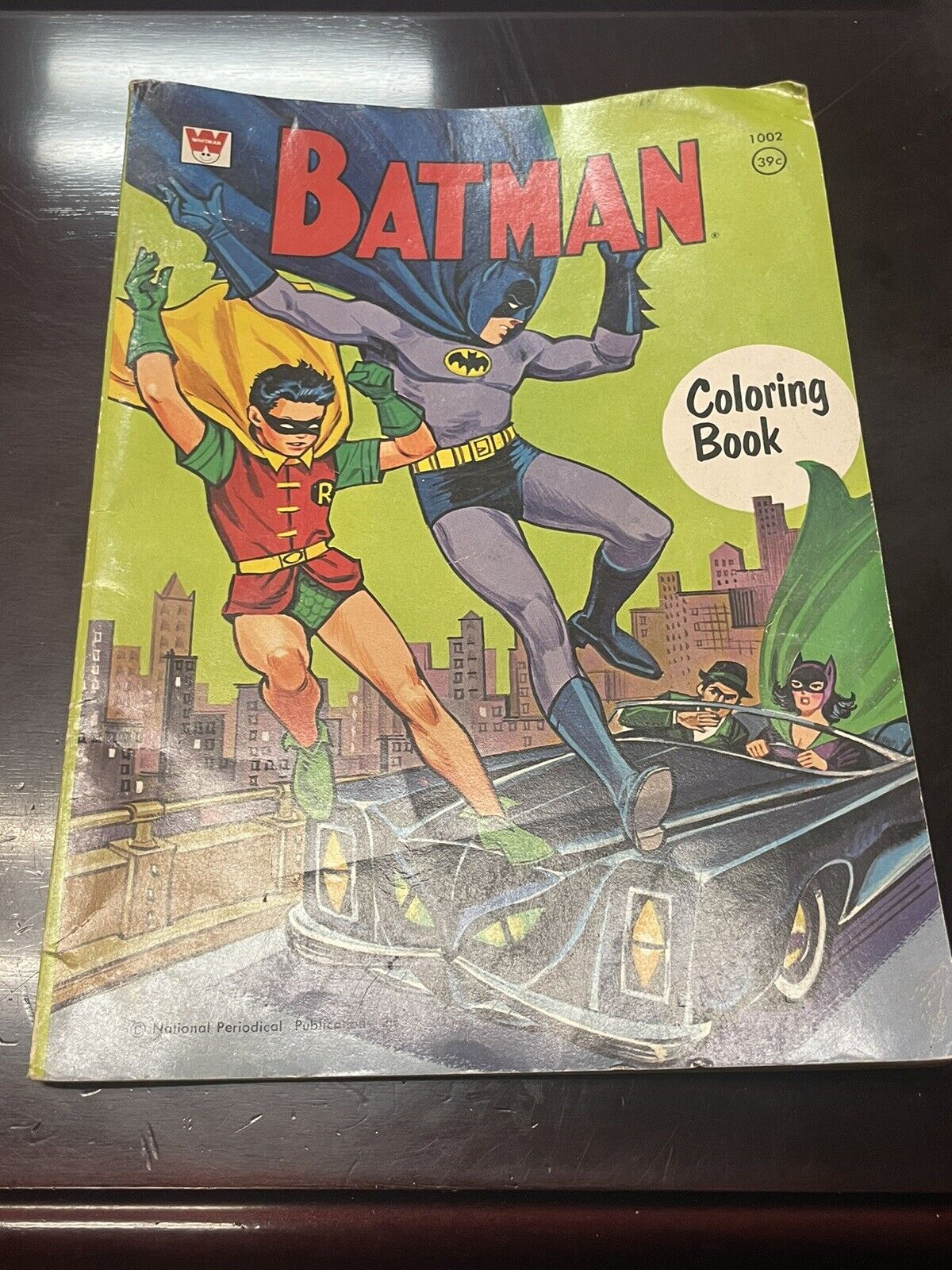 Batman - VINTAGE COLORING BOOK, 1967, #1002 Whitman, Nice Condition Near Unused