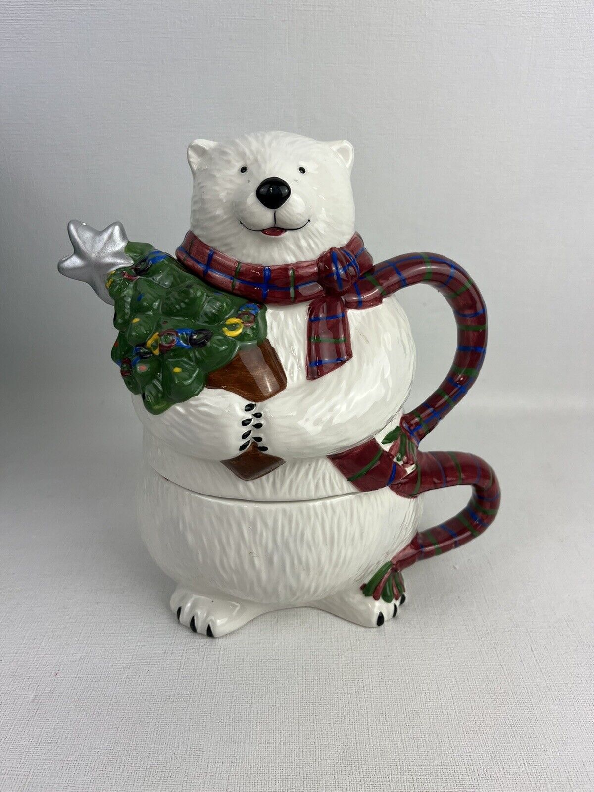 Pfaltzgraff The Snow Bear Tea Pot For One Collection Ceramic Christmas Decor