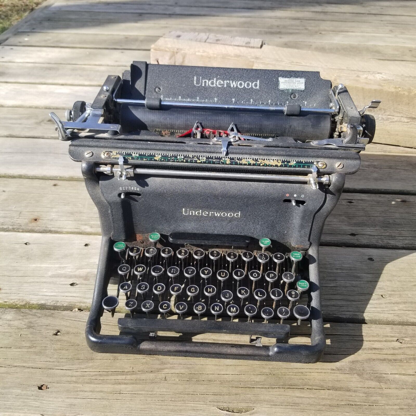 Underwood Manuel Typewriter Underwood Elliot  Fisher Co Working 1940s Vintage
