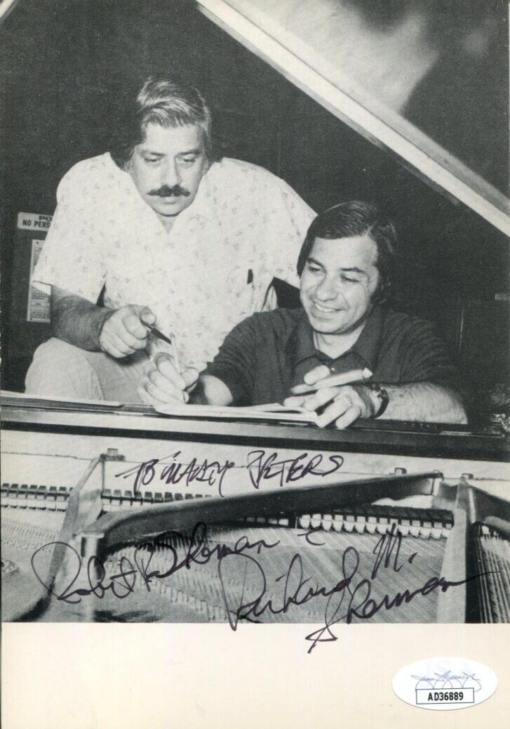 Robert & Richard Sherman Disney Composers Rare Signed Autograph Photo JSA
