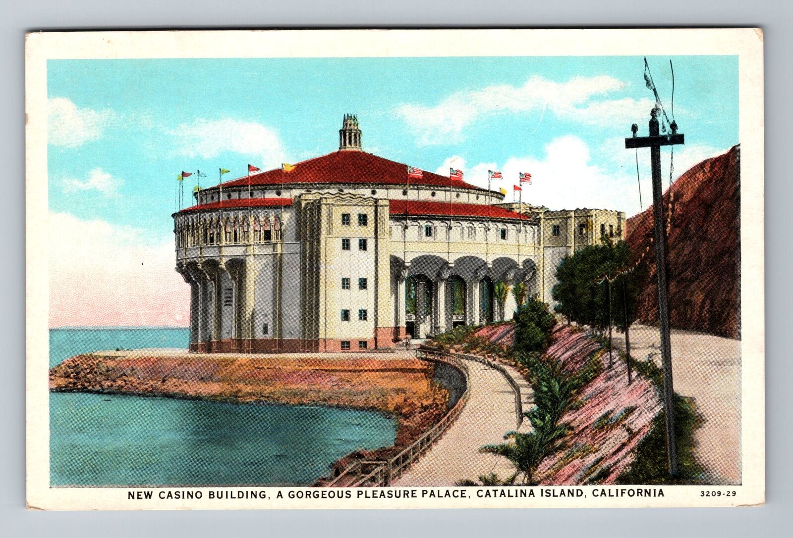 Catalina Island CA-California, New Casino Building, Vintage Postcard