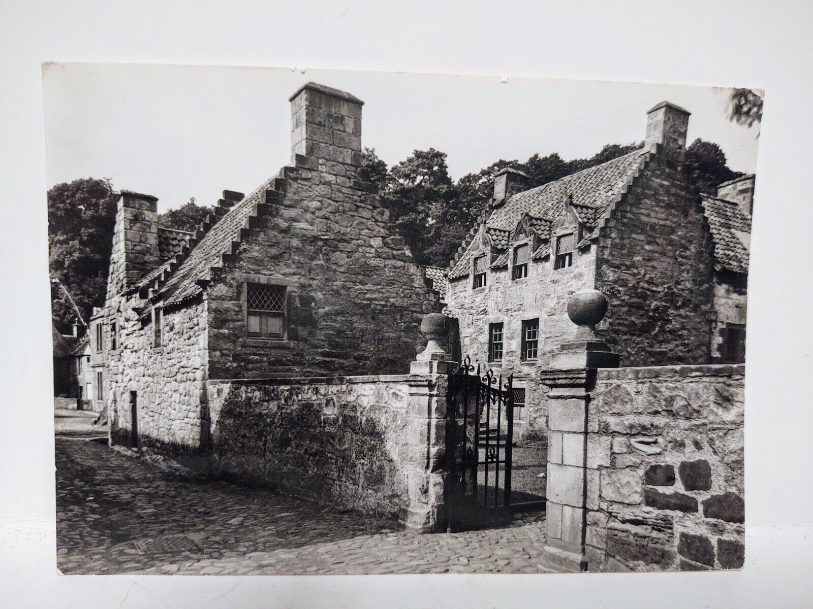 Vintage Culross Palace Fife Scotland B & W Photo Postcard Unposted