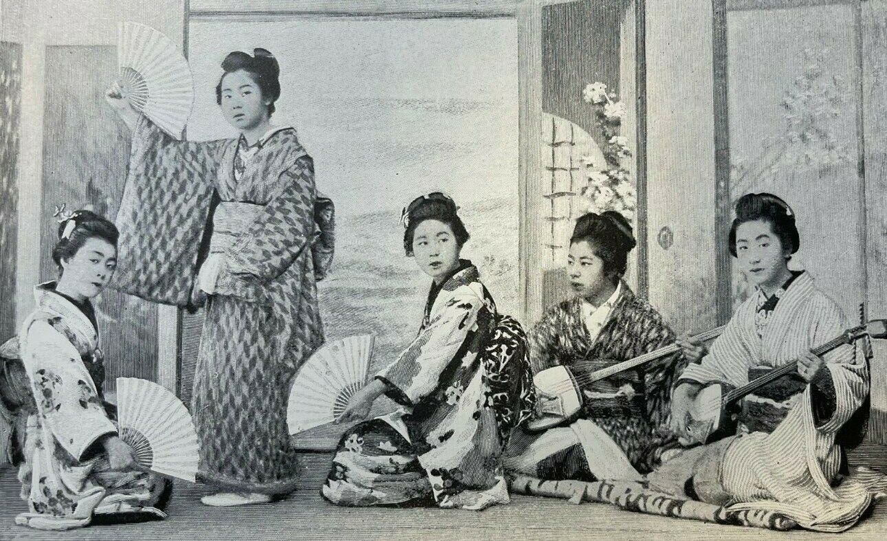 1898 Japan Geisha Girls illustrated