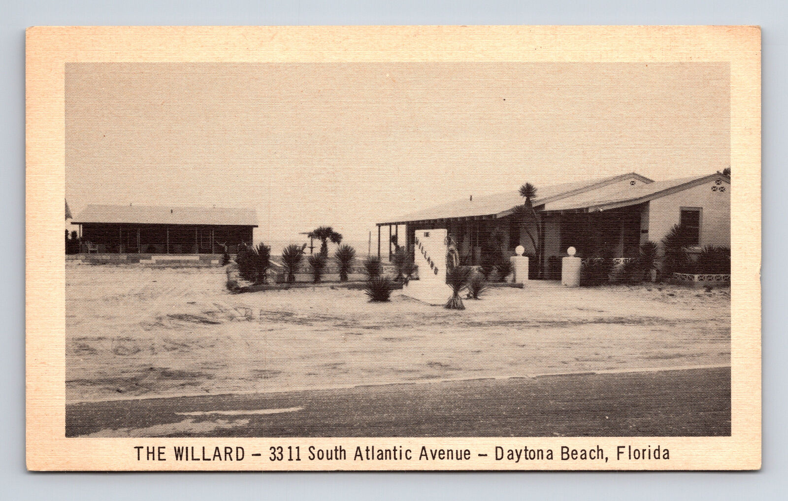 The Willard Ocean Front Cottages Motel Daytona Beach Florida FL Postcard
