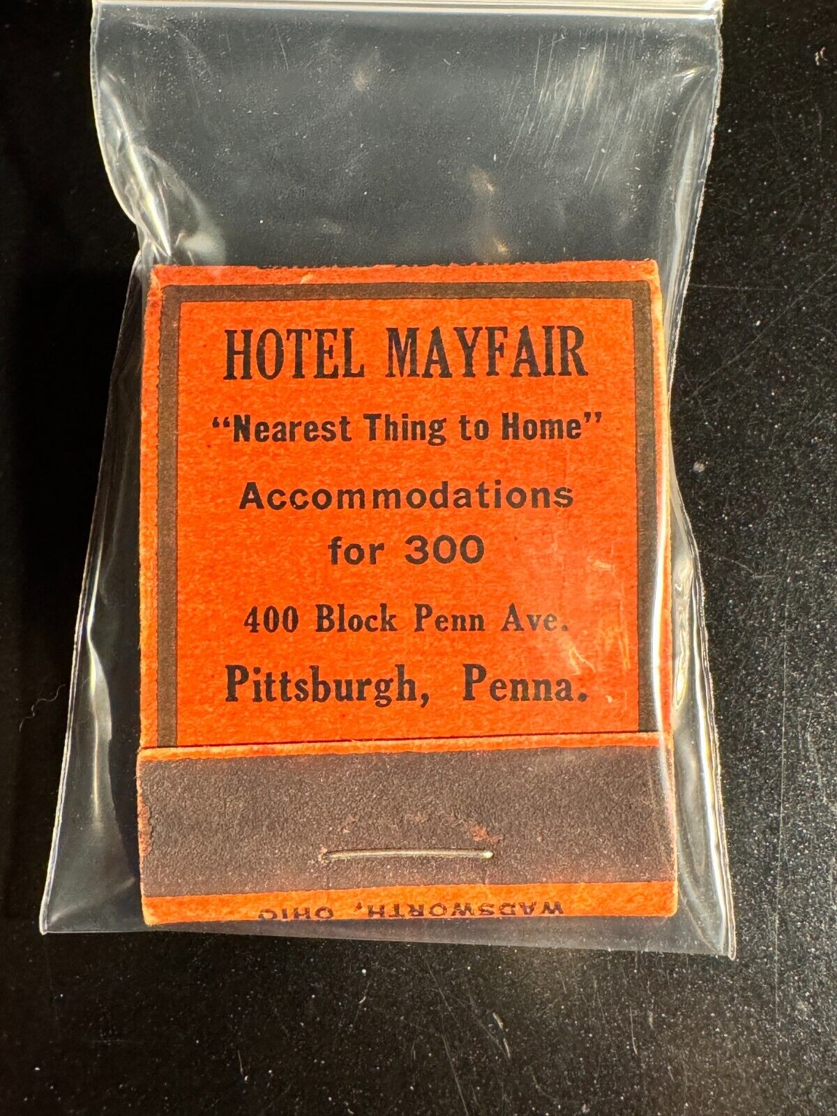 MATCHBOOK - HOTEL MAYFAIR - PITTSBURGH, PA - UNSTRUCK