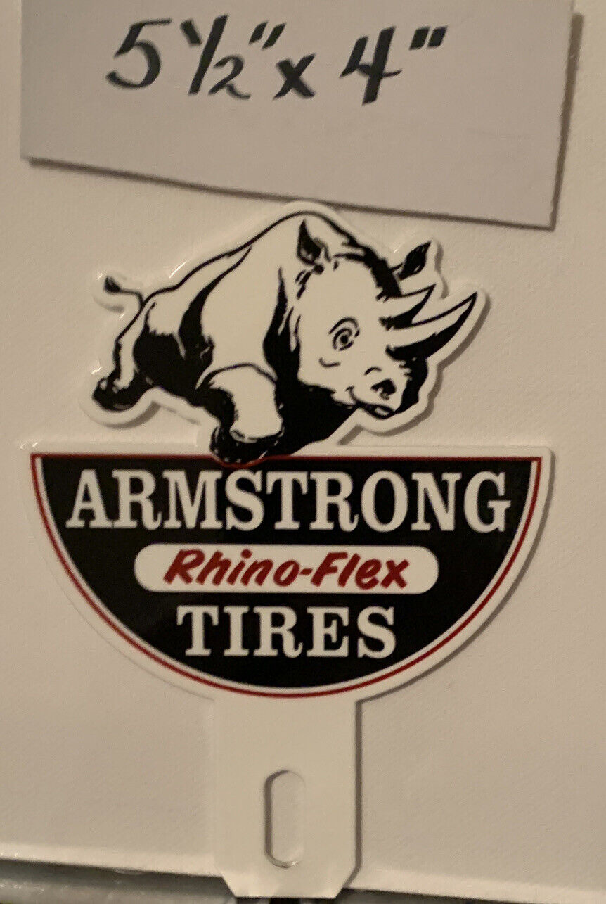 ARMSTRONG Rhino-Flex TIRES Metal Plate Topper Truck Auto Sales Service Gas Oil