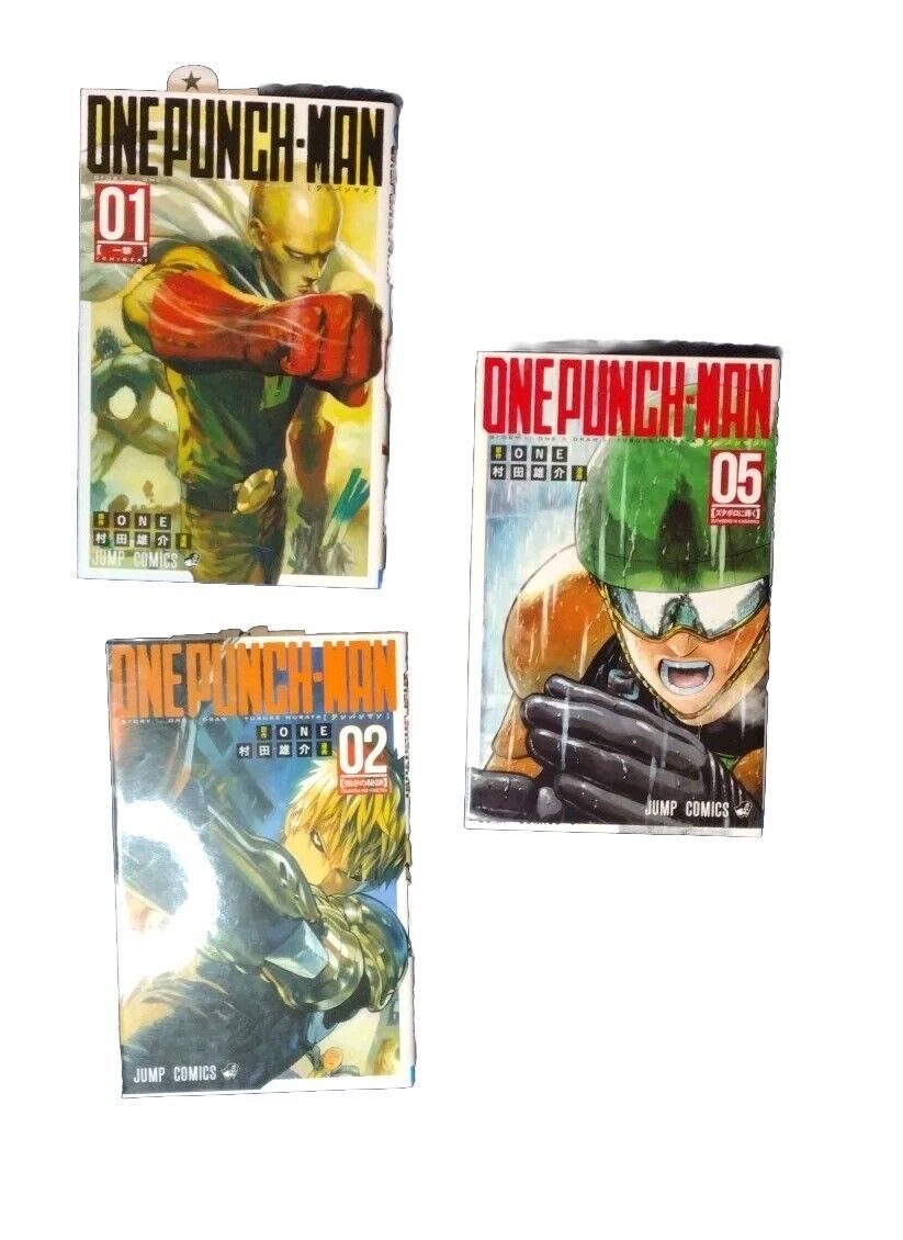 One Punch Man Lot Bundle #s 1, 2, & 5 Rare first Prints