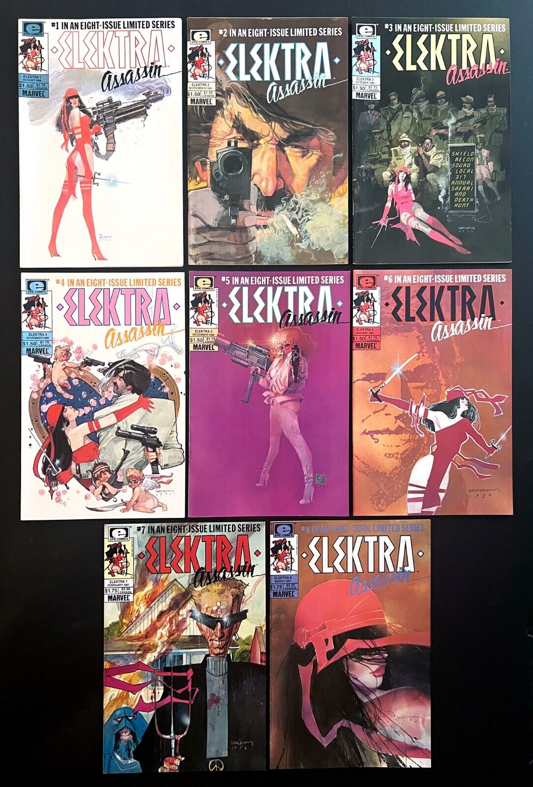 *Elektra: Assassin* #1-8 Hi-Grade Series Frank Miller Bill Sienkiewicz 1986