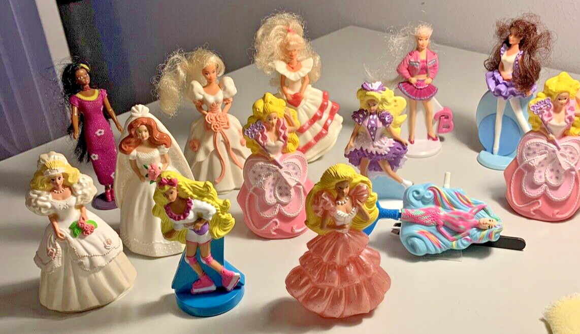 Lot of 13 Vintage BARBIE DOLLS from McDonalds Happy meals