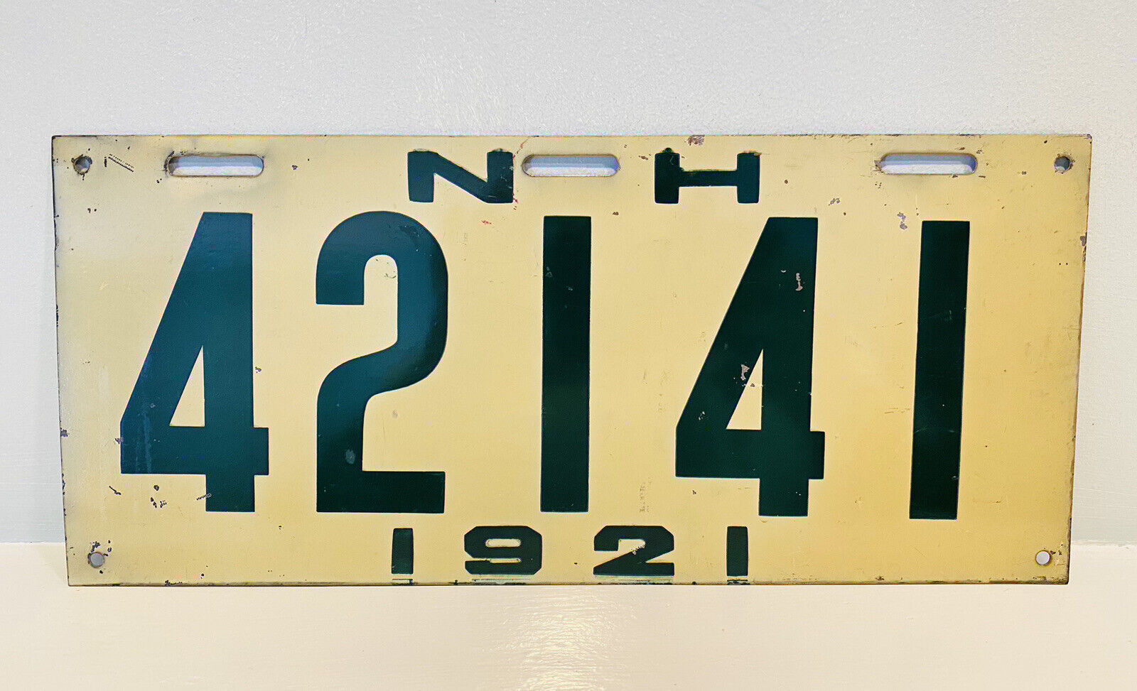 1921 New Hampshire License Plate Flat 42141 Garage Decor ALPCA High Quality