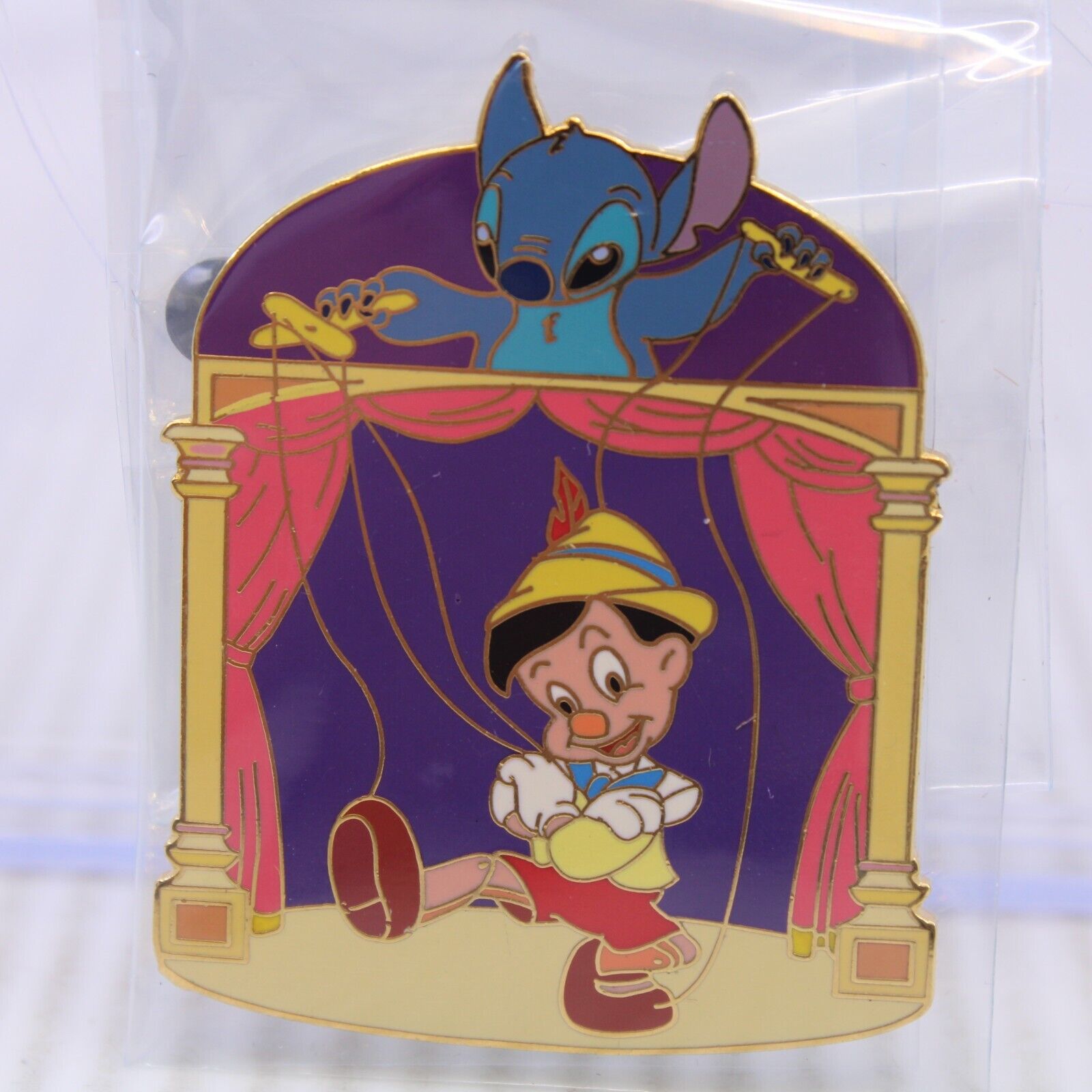 B5 Disney Auctions LE 500 Pin Lilo & Stitch Pinocchio Puppet Puppeteer