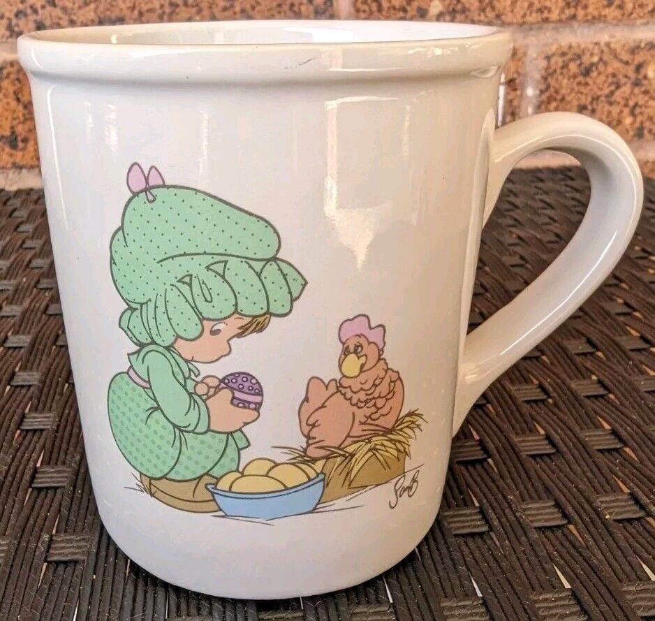 Vintage 1995 Precious Moments Easter Egg Coffee Cup Mug For You Chicken 