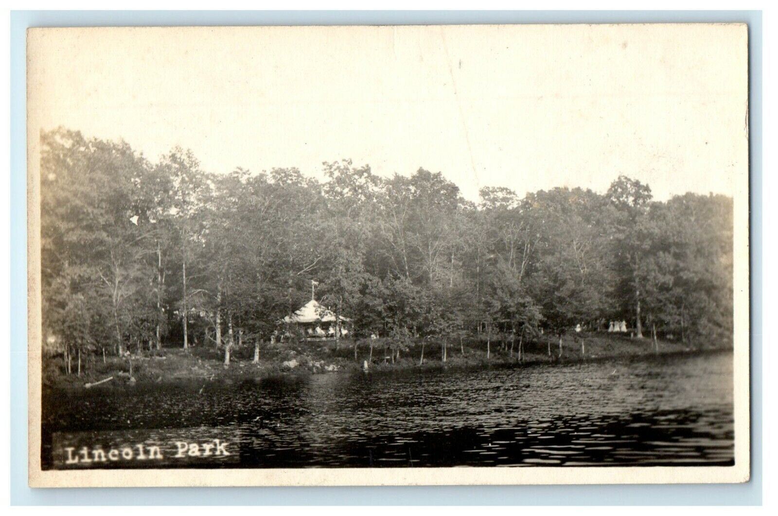 c1910's Lincoln Park Cottage Worcester Lake Quinsigamond RPPC Photo Postcard