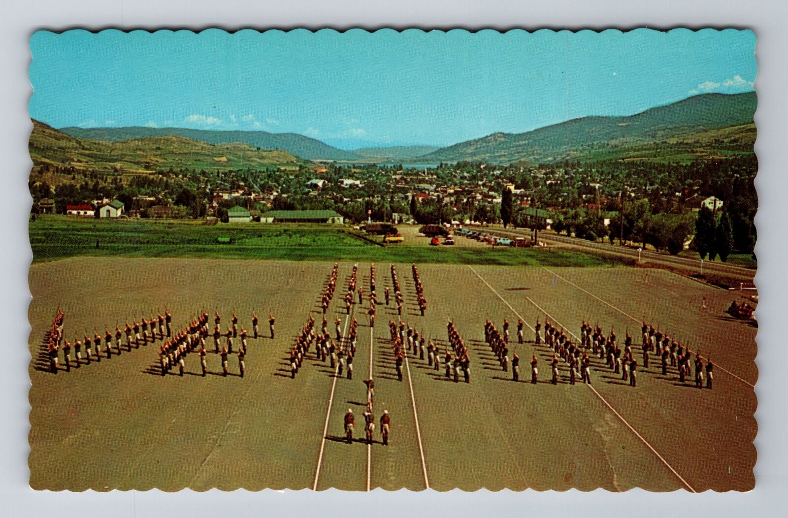 Vernon CA-California, Aerial Cadets On Parade, Antique Souvenir Vintage Postcard