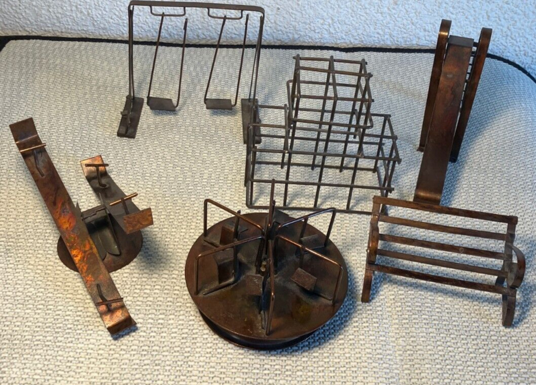 Vintage Enesco Hong Kong Copper Playground Set 6 Pieces