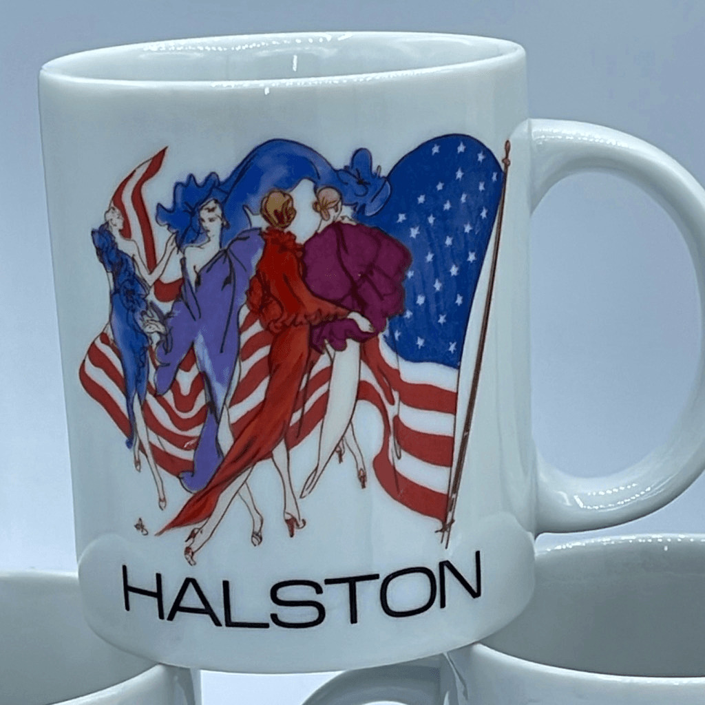 Halston vintage 1981 set of 3 coffee mugs