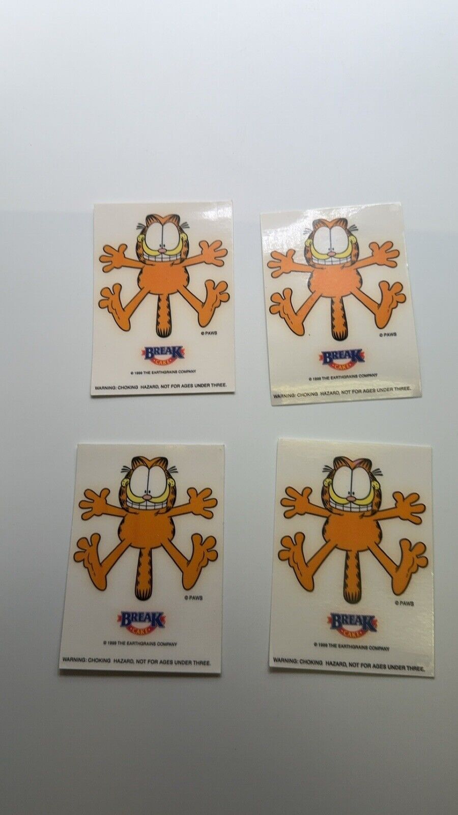 Garfield Stickers Set Of 4