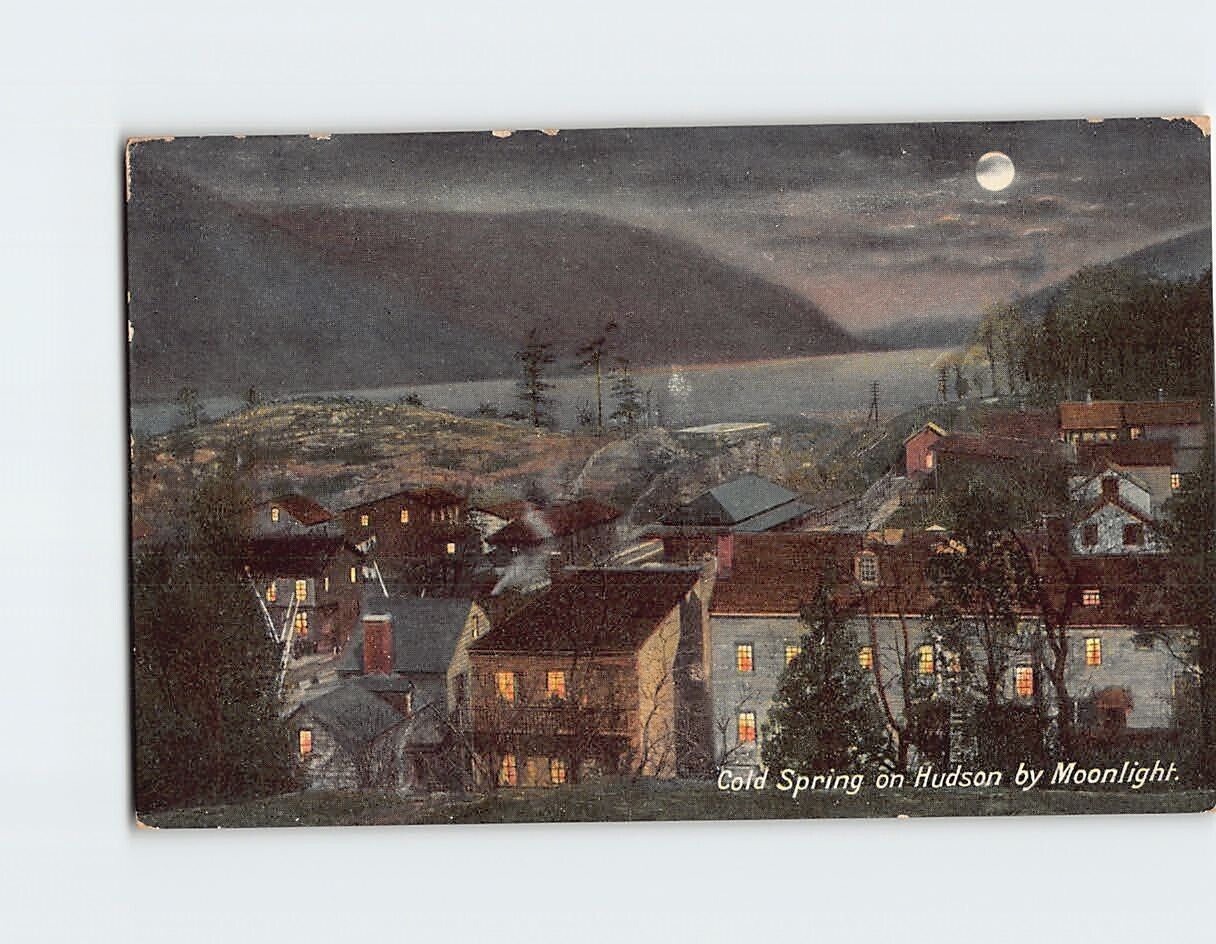 Postcard Cold Spring on Hudson By Moonlight Cold Spring New York USA