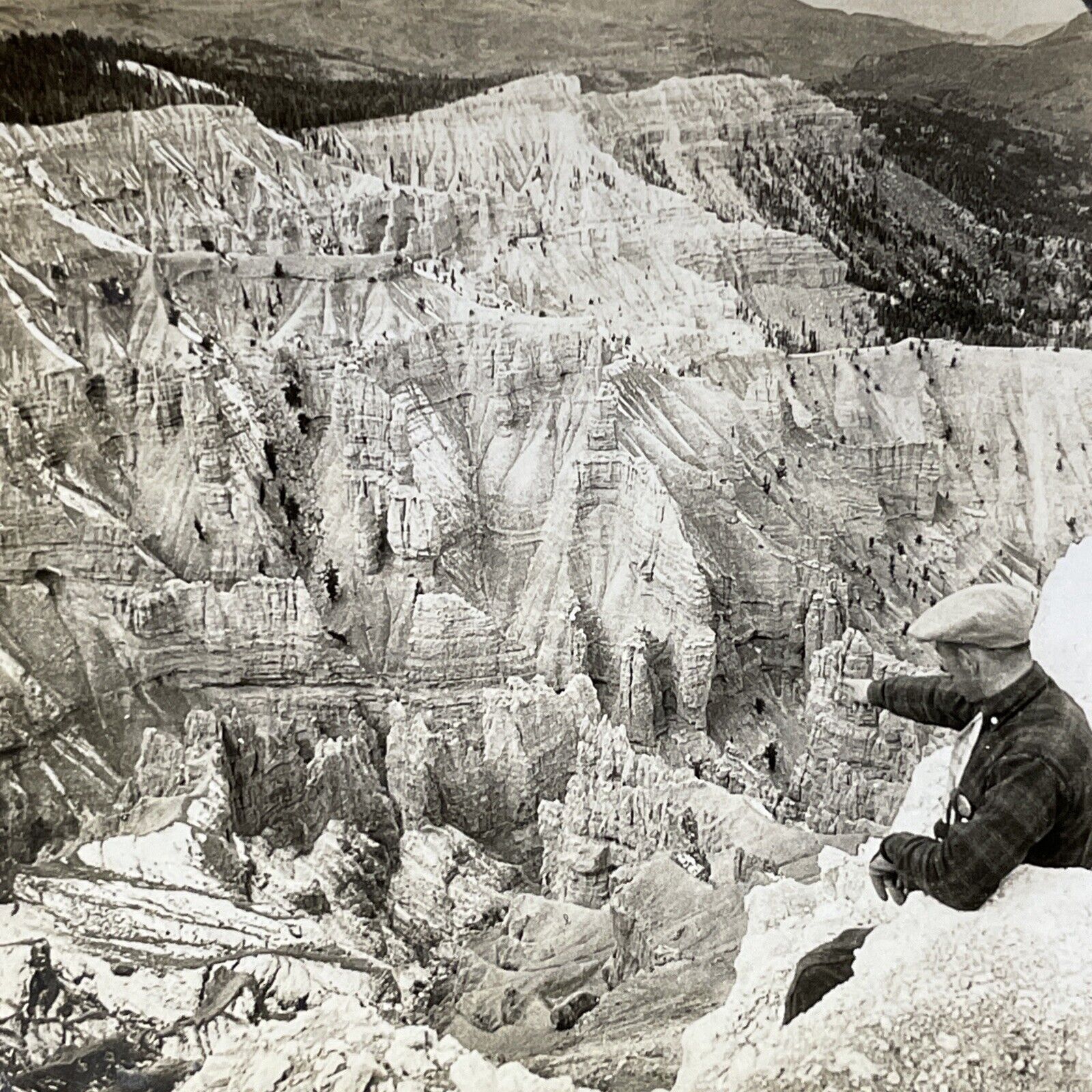 Antique 1910s Cedar Breaks Canyon Utah Stereoview Photo Card V2808