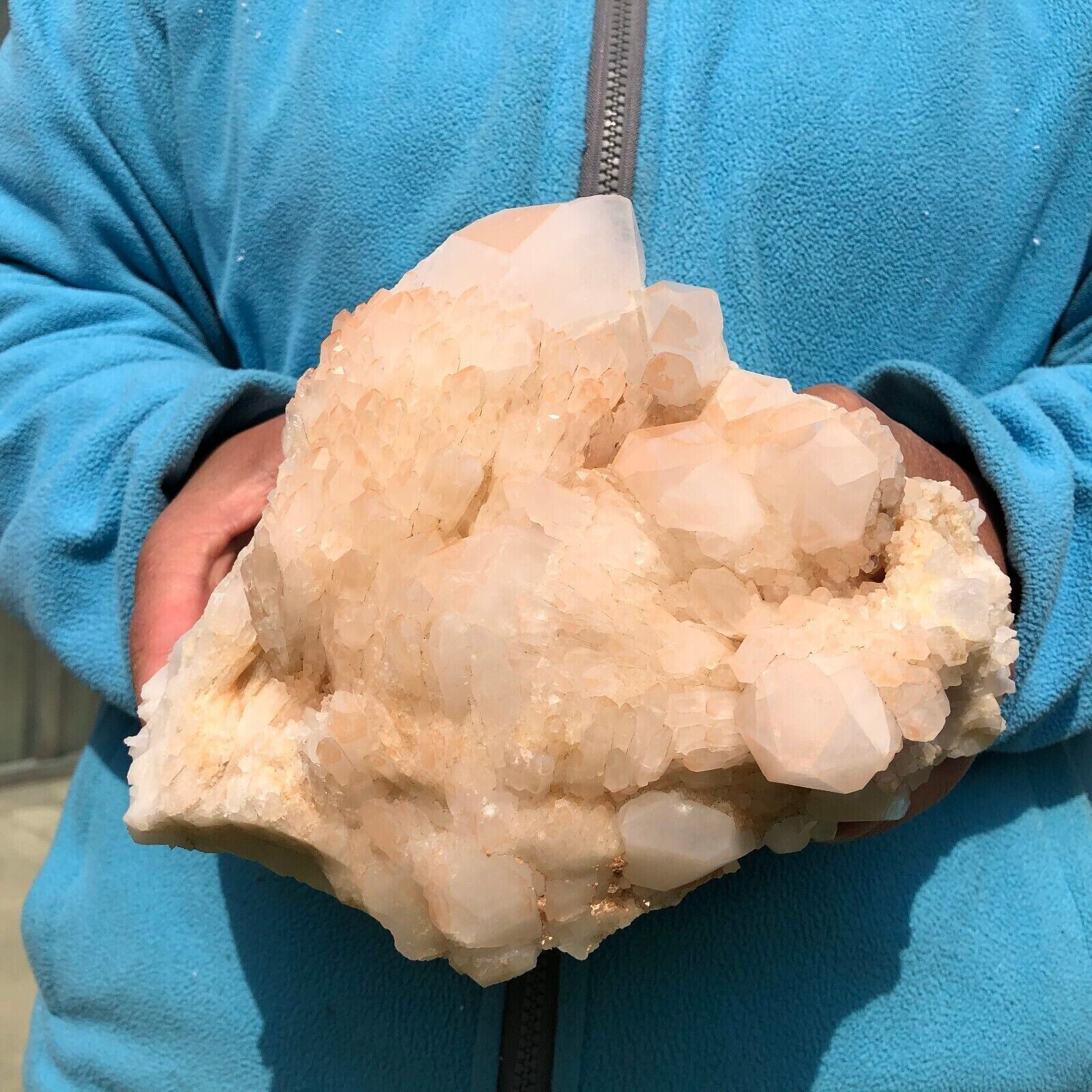 5.7 LB Natural White Quartz Crystal Cluster Mineral Specimen